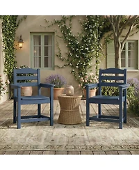 Set of 2 Outdoor Dining Chair with Armrests, For All Weather Conditions