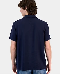 Guess Men's Arin Solid Knit Short-Sleeve Shirt