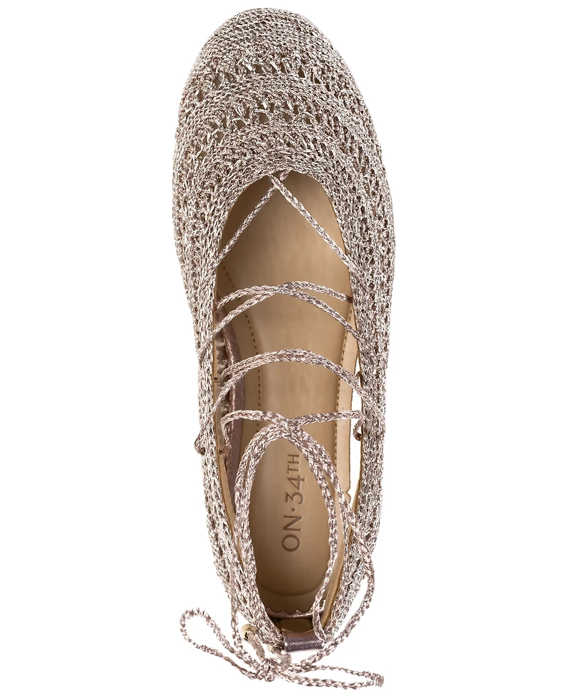 On 34th Women's Lace Up Round Toe Flats, Macy's Exclusive