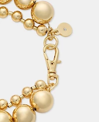 Dkny Gold-Tone Two-Row Dynamic Ball Chain Flex Bracelet