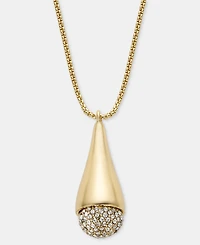 Dkny Gold-Tone 40" Crystal Pave Beaded Pendant Necklace
