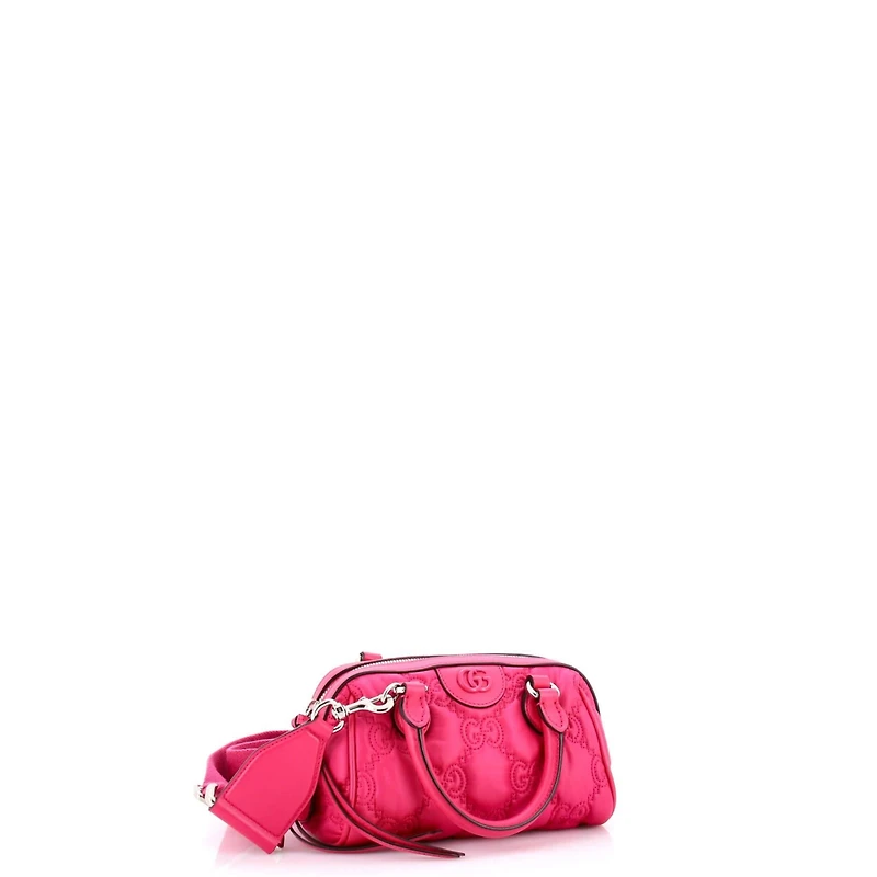 Pre-Owned Gucci Mini Ophidia Convertible Boston Top Handle Bag Gg Matelasse Leather