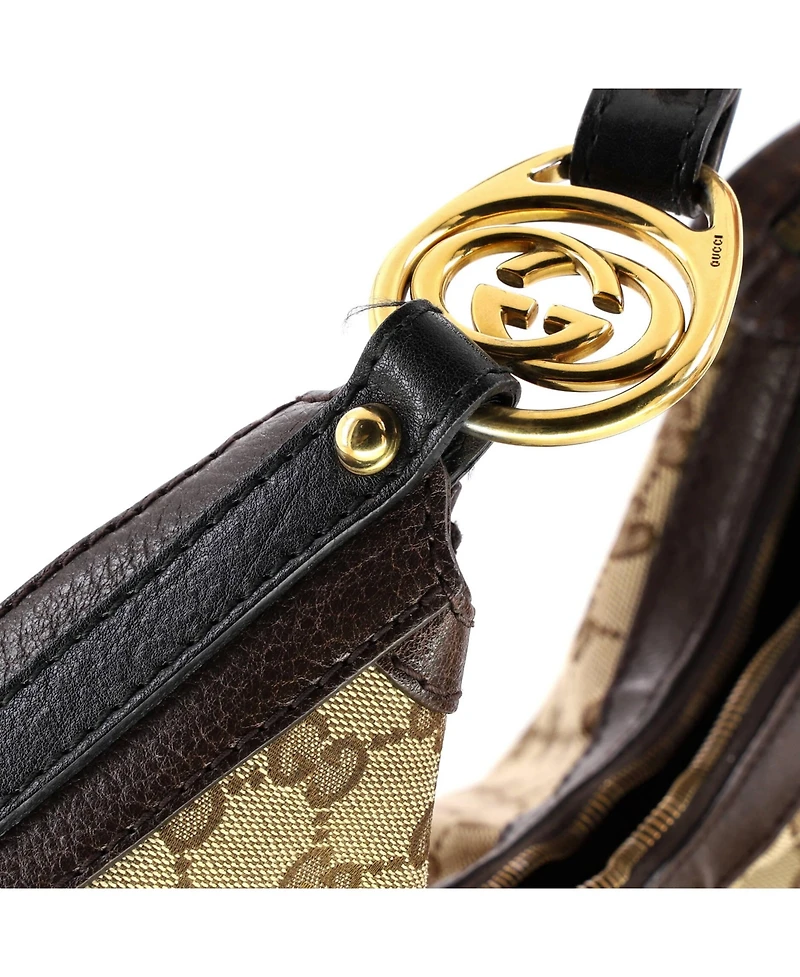 Pre-Owned Gucci Medium Twins Hobo Gg Canvas