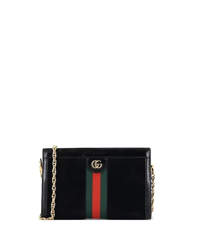 Pre-Owned Gucci Small Ophidia Chain Shoulder Bag Suede