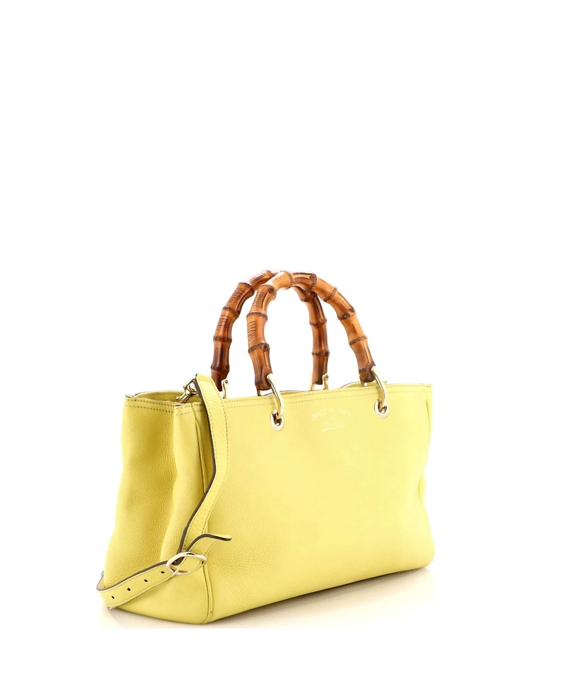 Pre-Owned Gucci Medium Bamboo Shopper Tote Leather