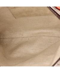 Pre-Owned Gucci Medium Courrier Zip Messenger Gg Coated Canvas with Applique