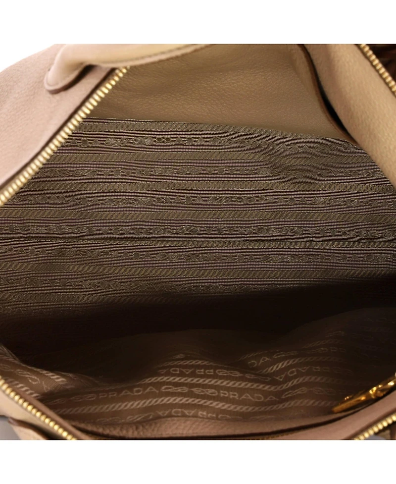 Pre-Owned Prada Medium Dual Strap Zip Tote Vitello Daino