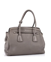 Pre-Owned Prada Large Cuir Frame Convertible Tote Vitello Daino