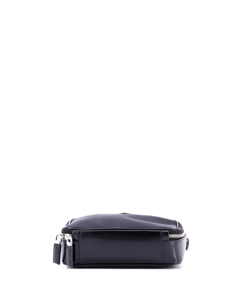 Pre-Owned Prada Small Brique Camera Crossbody Bag Tessuto and Spazzolato Leather