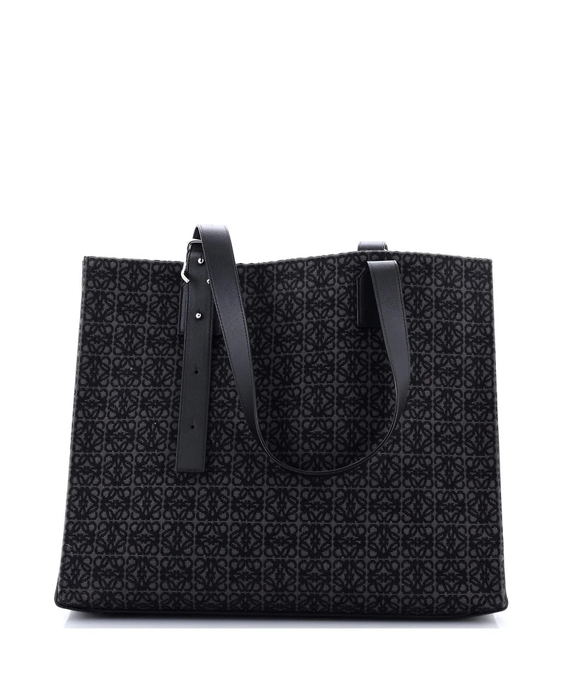 Pre-Owned Loewe Horizontal Buckle Handle Tote Anagram Jacquard