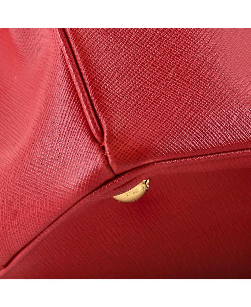 Pre-Owned Prada Large Double Zip Lux Tote Saffiano Leather
