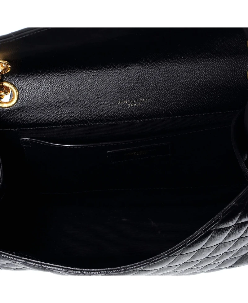 Pre-Owned Saint Laurent Medium Classic Monogram Envelope Satchel Mixed Matelasse Leather