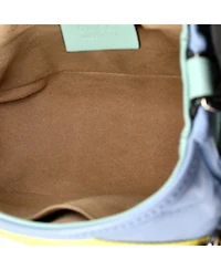 Pre-Owned Gucci Mini Gg Marmont Top Handle Flap Bag Diagonal Quilted Leather