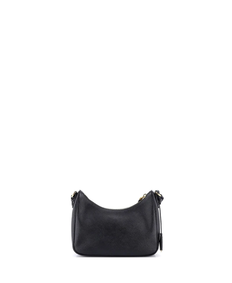 Pre-Owned Prada Mini Re-Edition Hobo Saffiano Leather