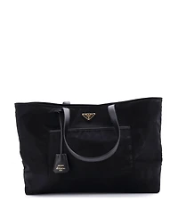 Pre-Owned Prada Large Re-Edition 1978 Pocket Tote Re-Nylon with Saffiano Leather