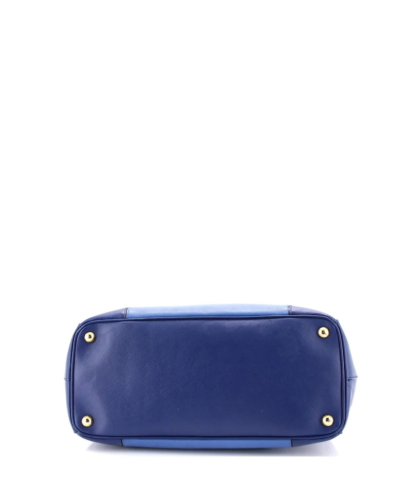 Pre-Owned Prada Medium Bicolor Double Zip Lux Tote Saffiano Leather