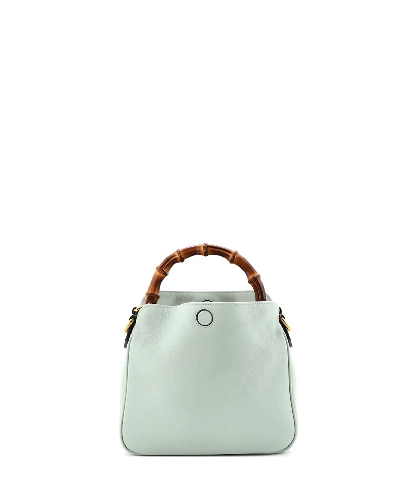 Pre-Owned Gucci Small Diana Nm Bamboo Shoulder Bag Leather