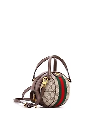 Pre-Owned Gucci Mini Ophidia Basketball Bag Gg Coated Canvas