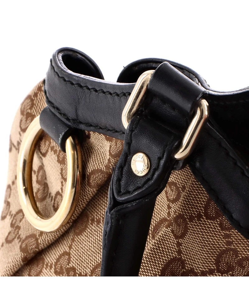 Pre-Owned Gucci Medium Sukey Tote Gg Canvas with Leather