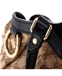 Pre-Owned Gucci Medium Sukey Tote Gg Canvas with Leather