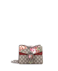 Pre-Owned Gucci Mini Dionysus Bag Blooms Print Gg Coated Canvas