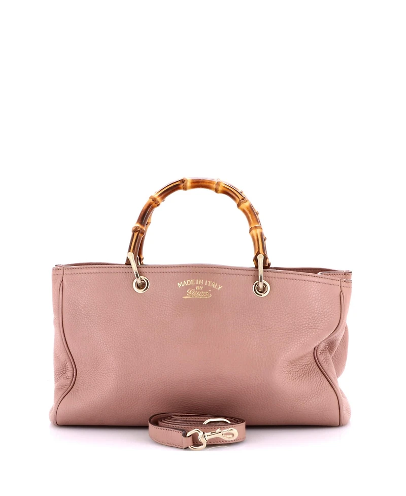 Pre-Owned Gucci Medium Bamboo Shopper Tote Leather