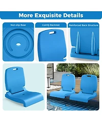 Sugift Foldable Outdoor Pool Chair with Handle and Back Support