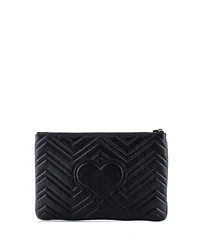 Pre-Owned Gucci Gg Marmont Clutch Matelasse Leather