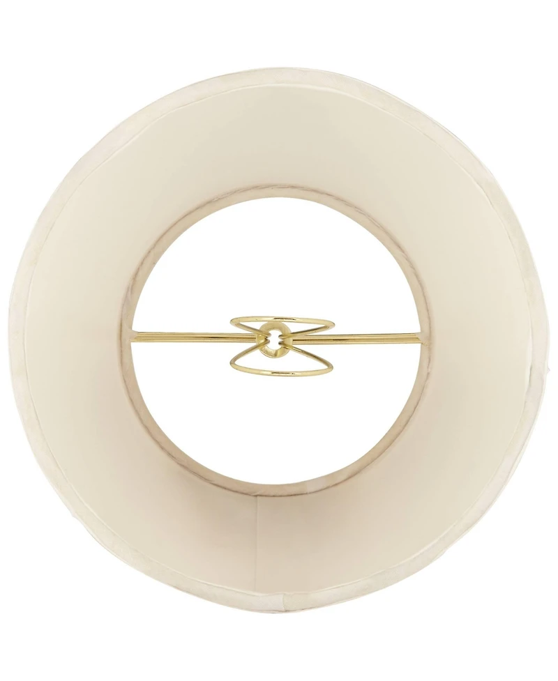 Springcrest High x 5 1/2" Slant Lamp Shade Replacement White Empire Scallop Bottom Clip On Candelabra