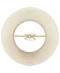 Springcrest High x 5 1/2" Slant Lamp Shade Replacement White Empire Scallop Bottom Clip On Candelabra