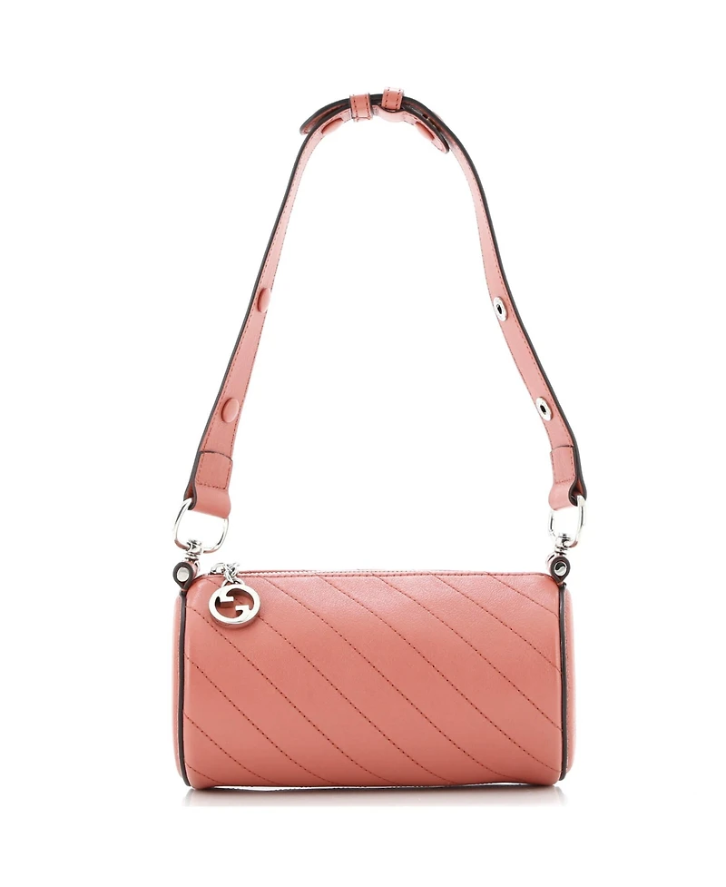 Pre-Owned Gucci Mini Blondie Shoulder Bag Diagonal Quilted Leather