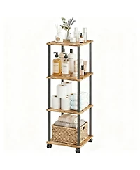 Yigii Mobile Storage Rack with Locking Wheels for Bathroom, Kitchen, Laundry