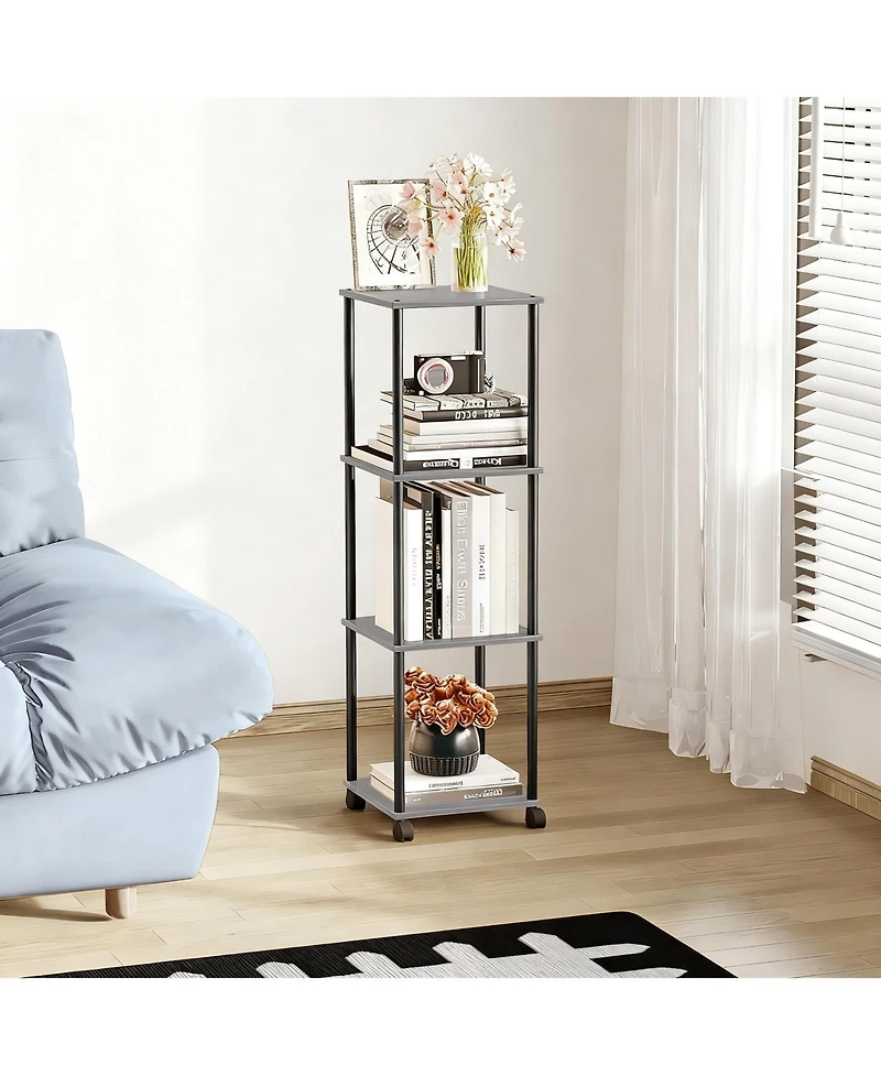 Yigii Mobile Storage Rack with Locking Wheels for Bathroom, Kitchen, Laundry