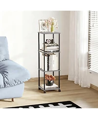 Yigii Mobile Storage Rack with Locking Wheels for Bathroom, Kitchen, Laundry