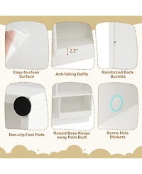 Sugift 3 Tier House Shaped Kids Toy Storage Organizer with Open Shelves