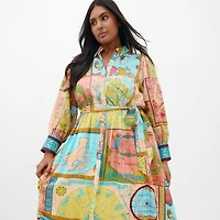 City Chic Plus Paulo Print Maxi Dress