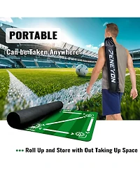 Peneyon Soccer Training Mat with Adjustable Trainer, Non-Slip Equipment for Kids & Youth, Indoor/Outdoor Drills