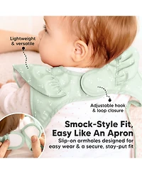 KeaBabies 2-Pack Fae Waterproof Bibs for Baby Girl, Boy - Large Eating, Infant Feeding Essentials, Lightweight, Cute