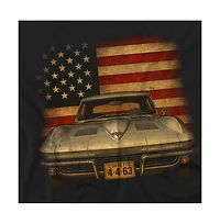 Corvette Men's Chevrolet Usa Flag T-Shirt