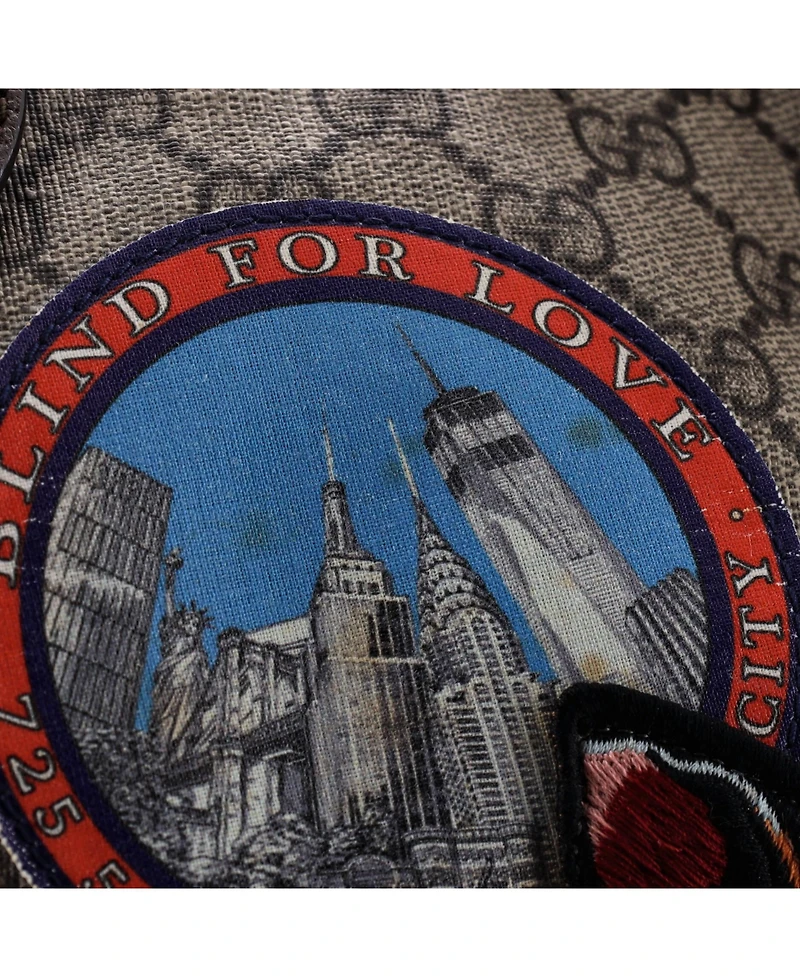 Pre-Owned Gucci Large Courrier Convertible Soft Open Tote Gg Coated Canvas with Applique