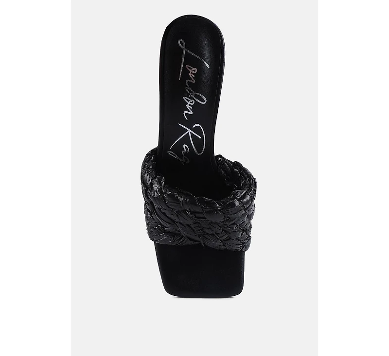pout pro braided raffia block sandals