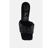 pout pro braided raffia block sandals