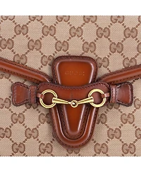 Pre-Owned Gucci Medium Lady Web Shoulder Bag Gg Canvas