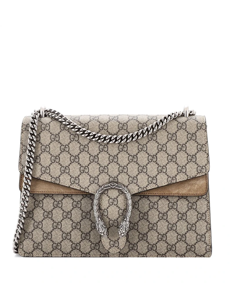Pre-Owned Gucci Medium Dionysus Bag Gg Coated Canvas
