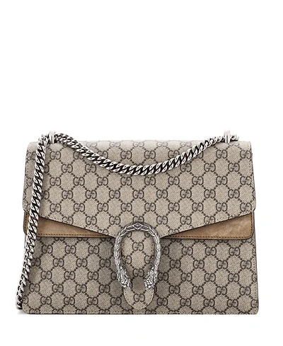Pre-Owned Gucci Medium Dionysus Bag Gg Coated Canvas