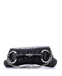 Pre-Owned Gucci Horsebit Chain Shoulder Bag Vertical Quilted Leather