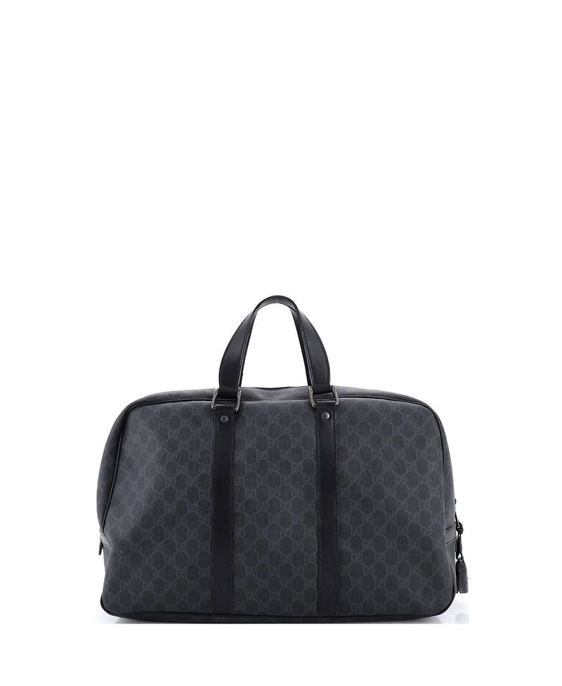 Pre-Owned Gucci Large Zip Weekender Tote Gg Coated Canvas