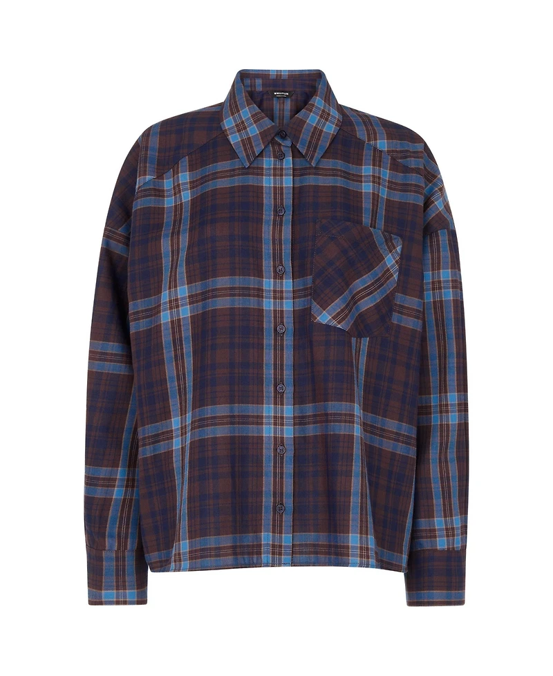 Whistles Women's Checked Brushed Cotton Shirt