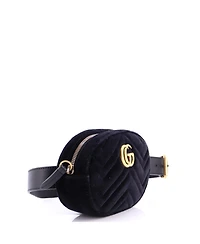 Pre-Owned Gucci Gg Marmont Belt Bag Matelasse Velvet
