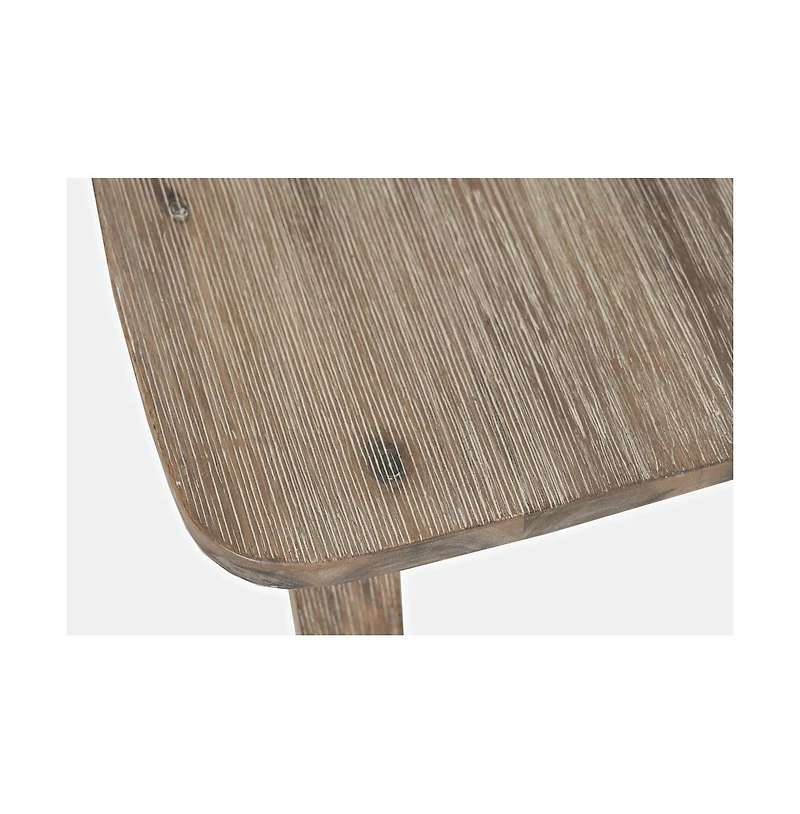 Jofran Eastern Tides Coastal Wire-Brushed Wood Three Piece Cross-Back Dining Set